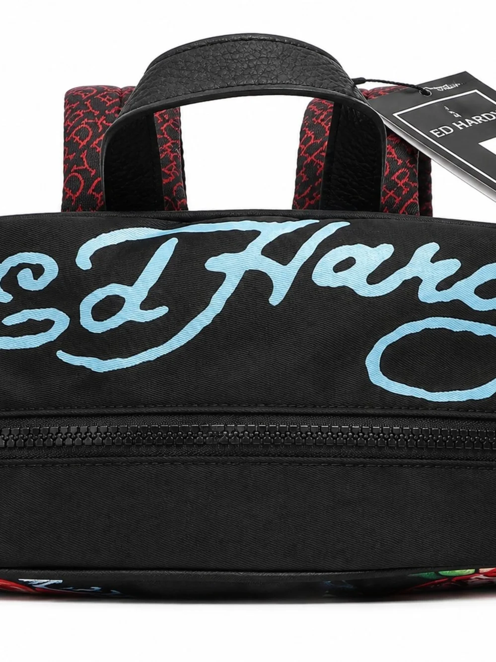🆕️Ed Hardy True Till Death Backpack NWT Black Multi Tattoo Skull Bag